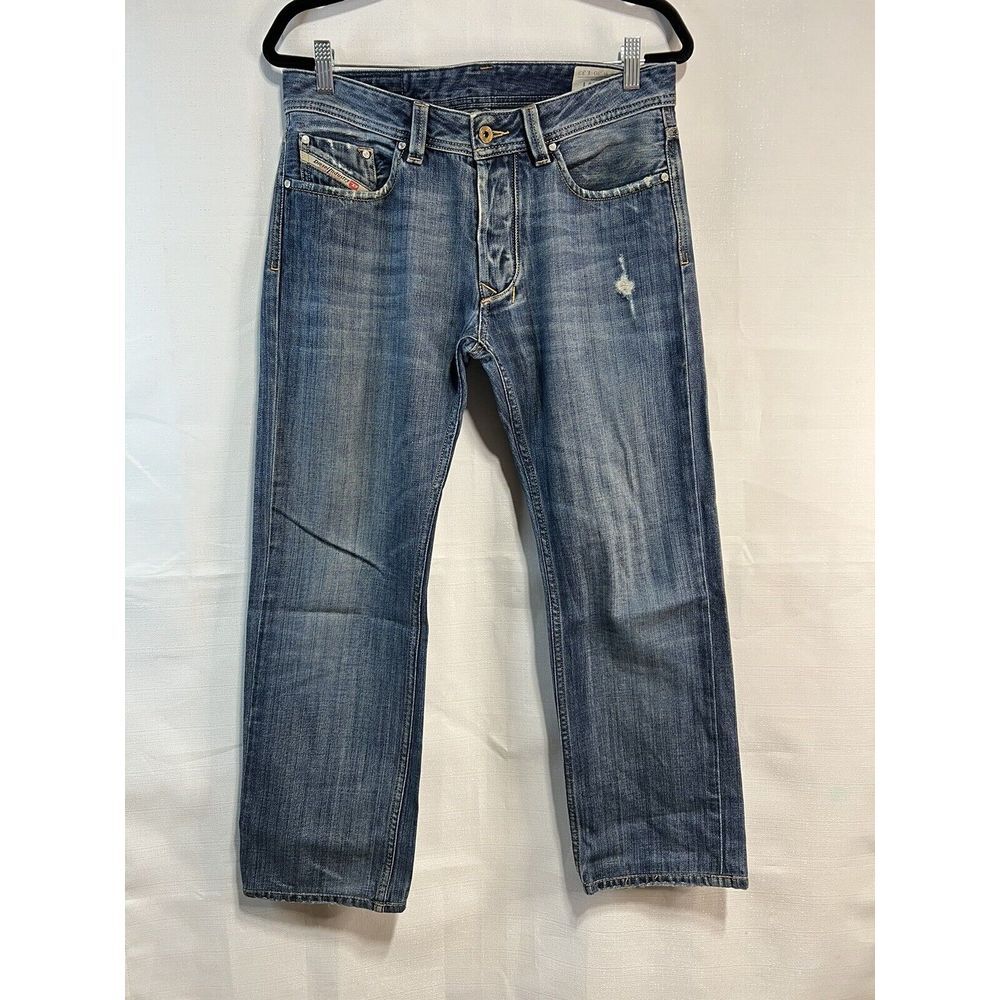 Diesel Larkee Straight Leg Jeans‎ Mens 30x32 Blue Distressed Denim Y2K Grunge